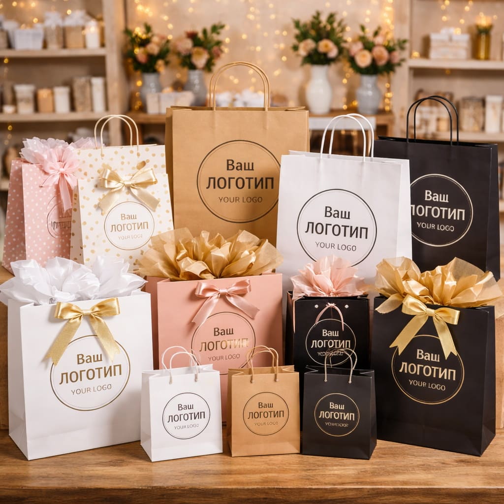 Подарочные и фирменные пакеты с логотипом